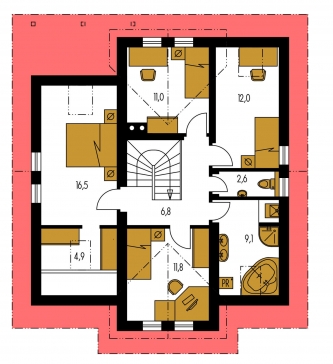 Floor plan of second floor - COMFORT 107